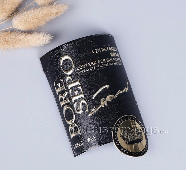 metal wine labels