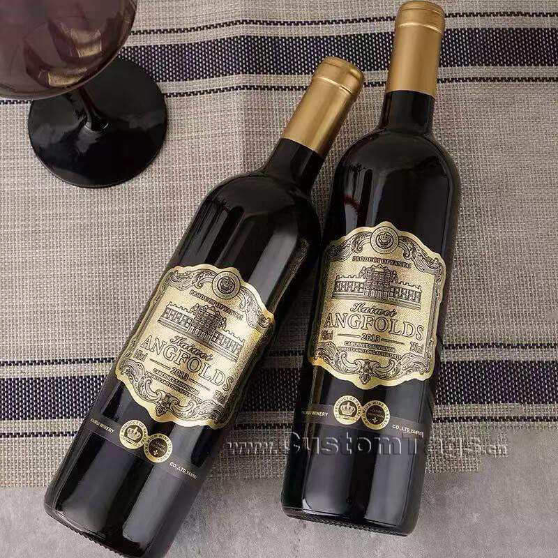 metal wine labels
