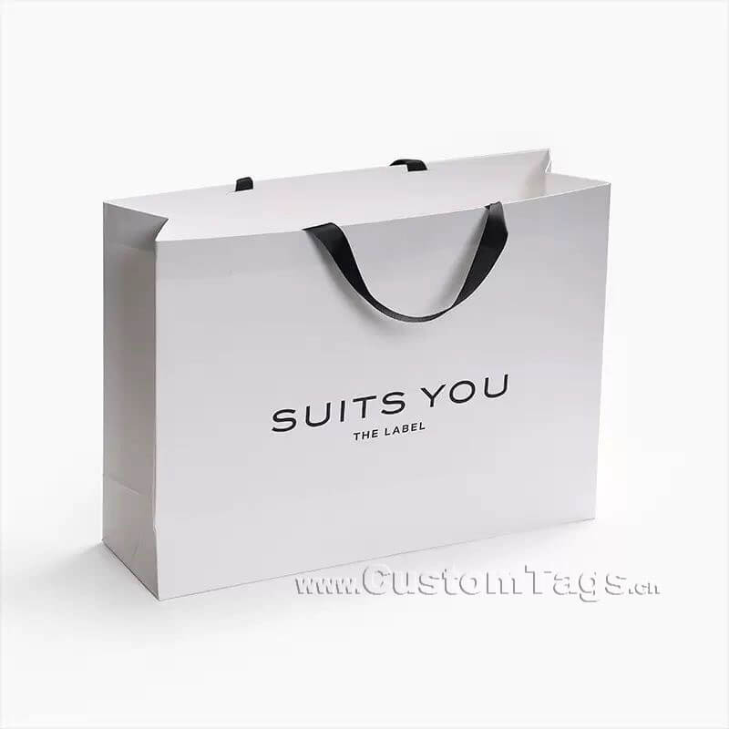 custom printed paper bags with logo & handles for clothing