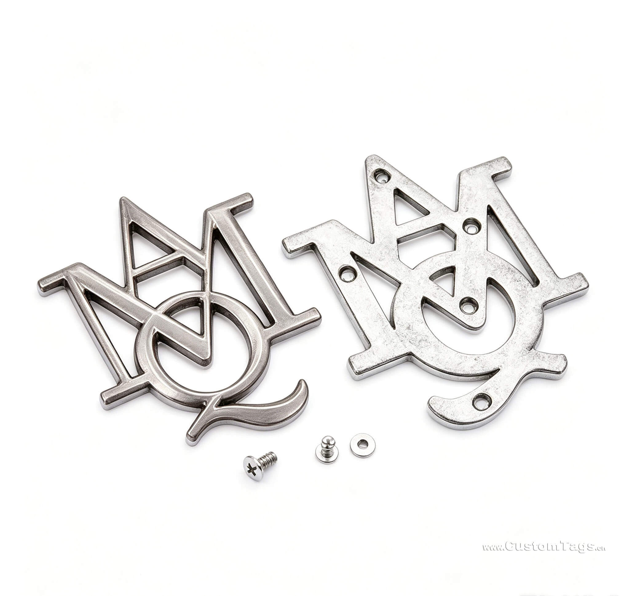 custom metal clothing tags and tags with screw with metal washer