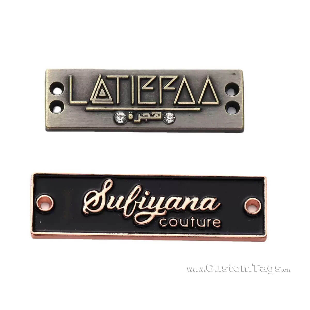 custom metal clothing tags and tags with sew on metal tags