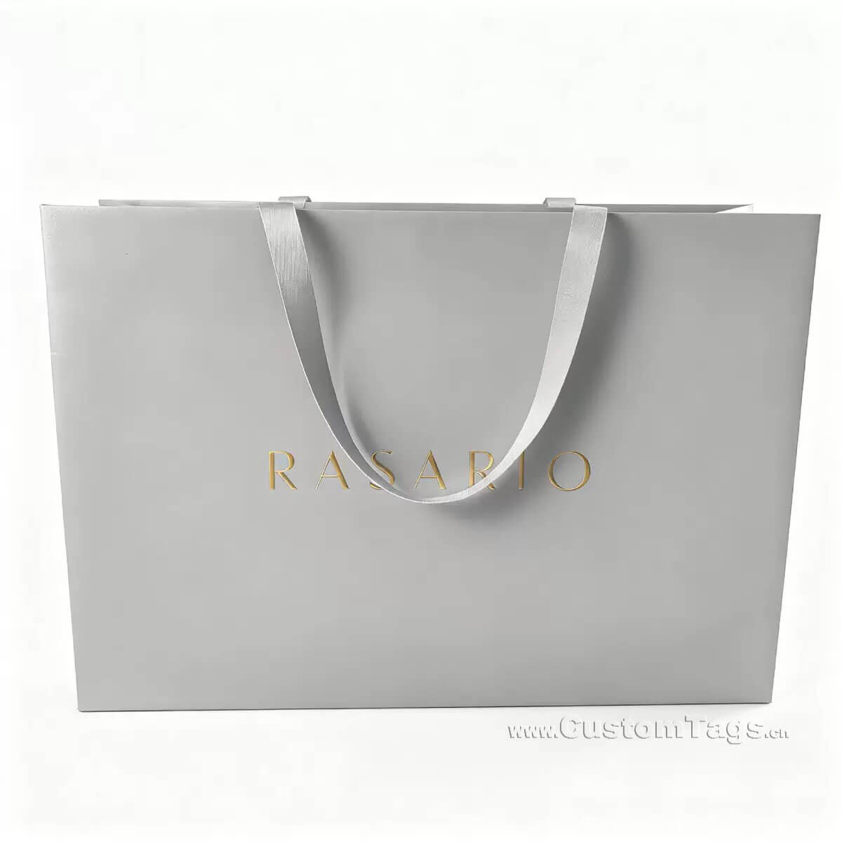 custom silver cardstock paper bags