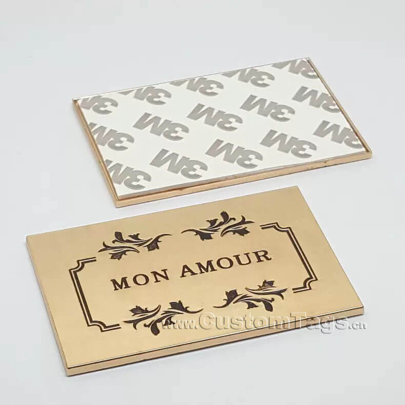 solid adhesive metal tags