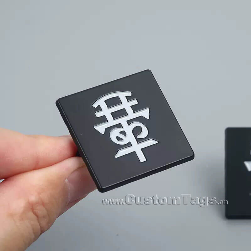 custom stainless steel lables & tags with spray paint