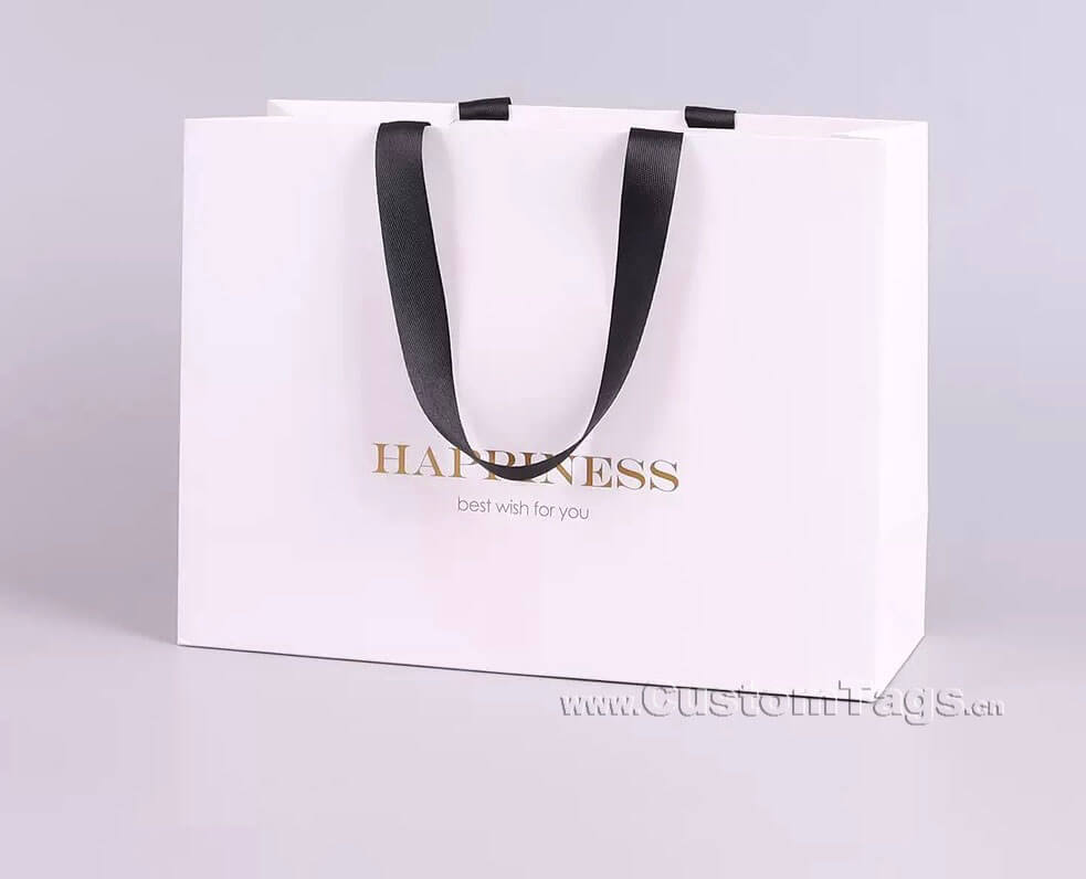 custom white cardstock paper bags