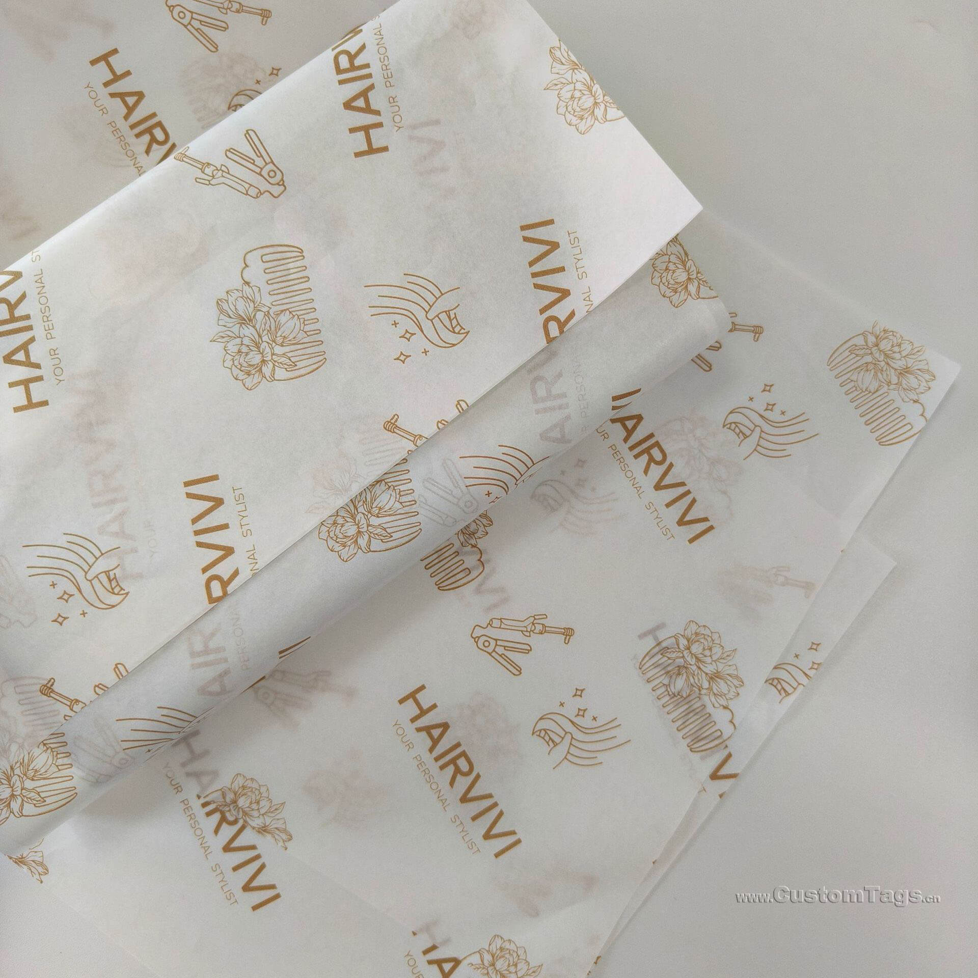 custom clothing white kraft wrapping paper