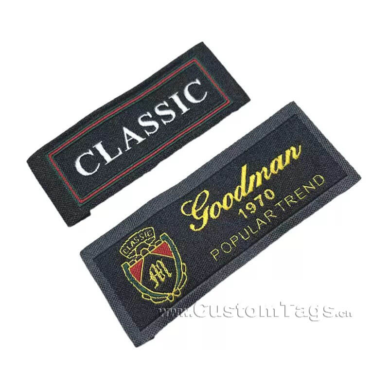 woven hem tags