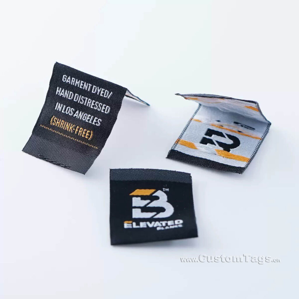 custom woven labels for clothing with logo