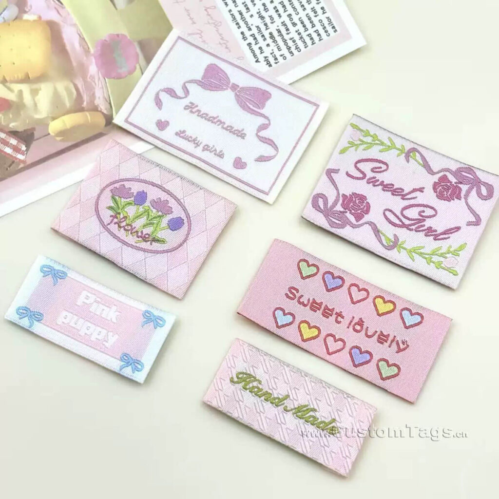 custom woven labels for clothing with logo