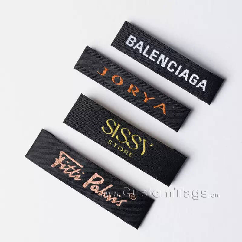 black satin woven labels
