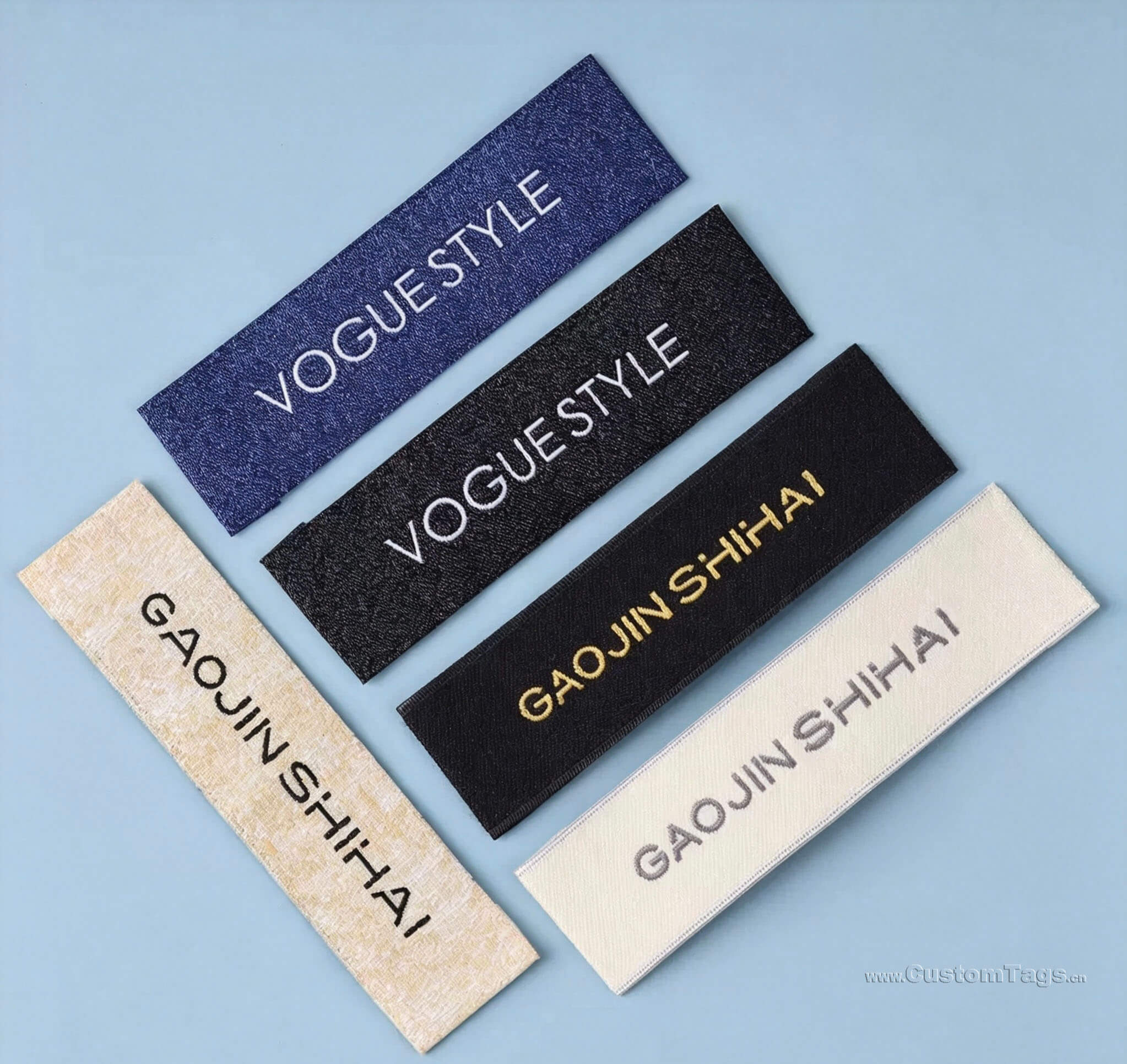 damask woven labels