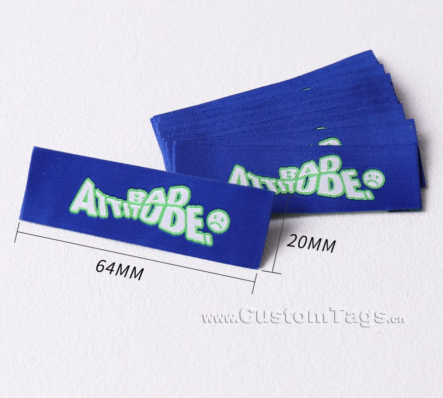 custom damask woven labels for clothing