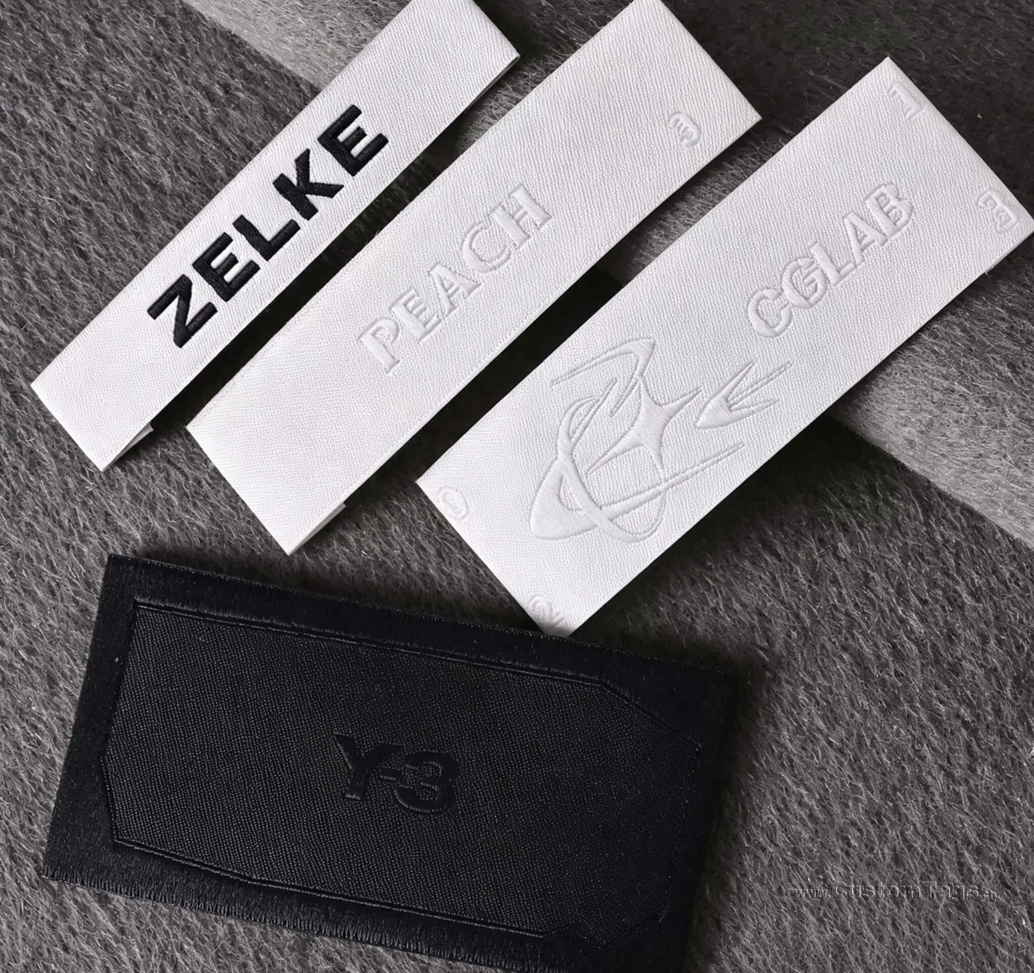 damask woven labels
