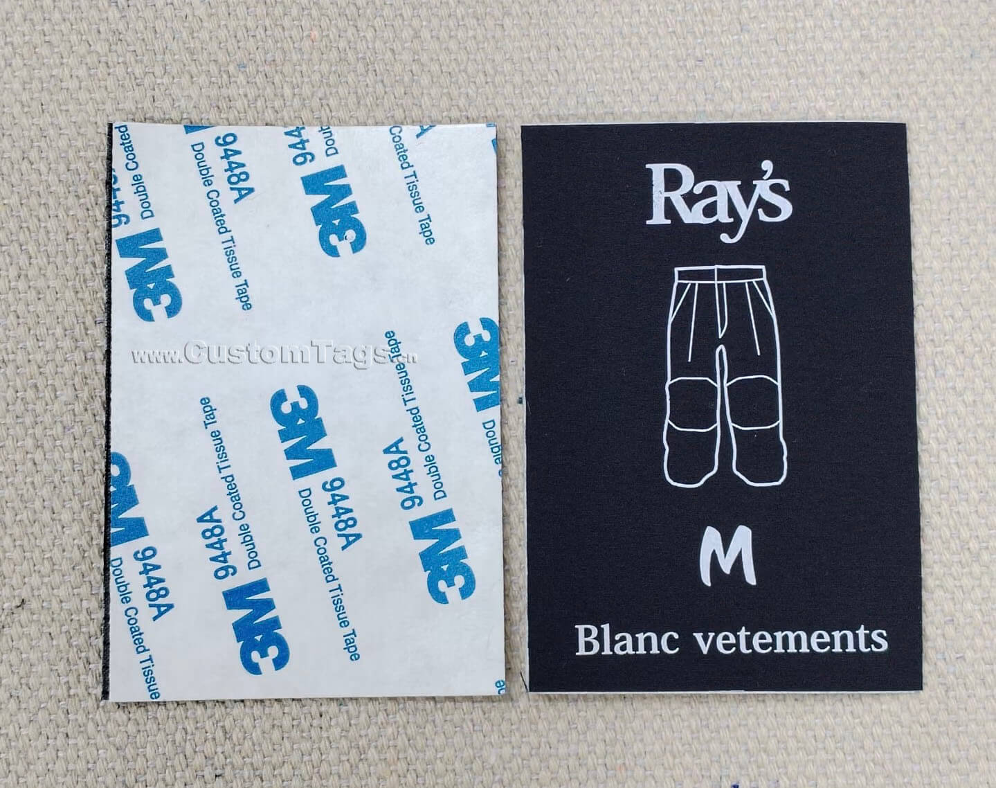 iron on neck labels