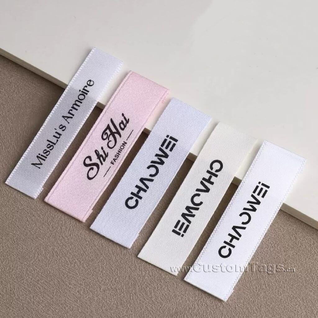 printed hem tags