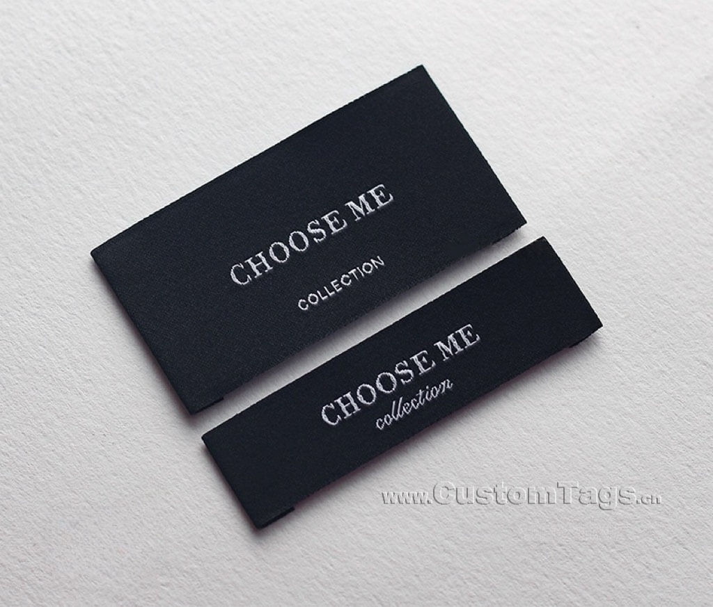 custom satin woven labels for clothing