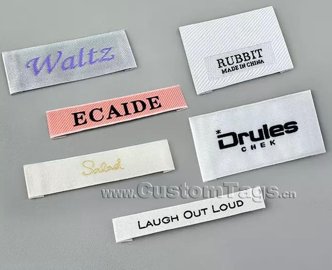 custom taffeta woven labels for clothing