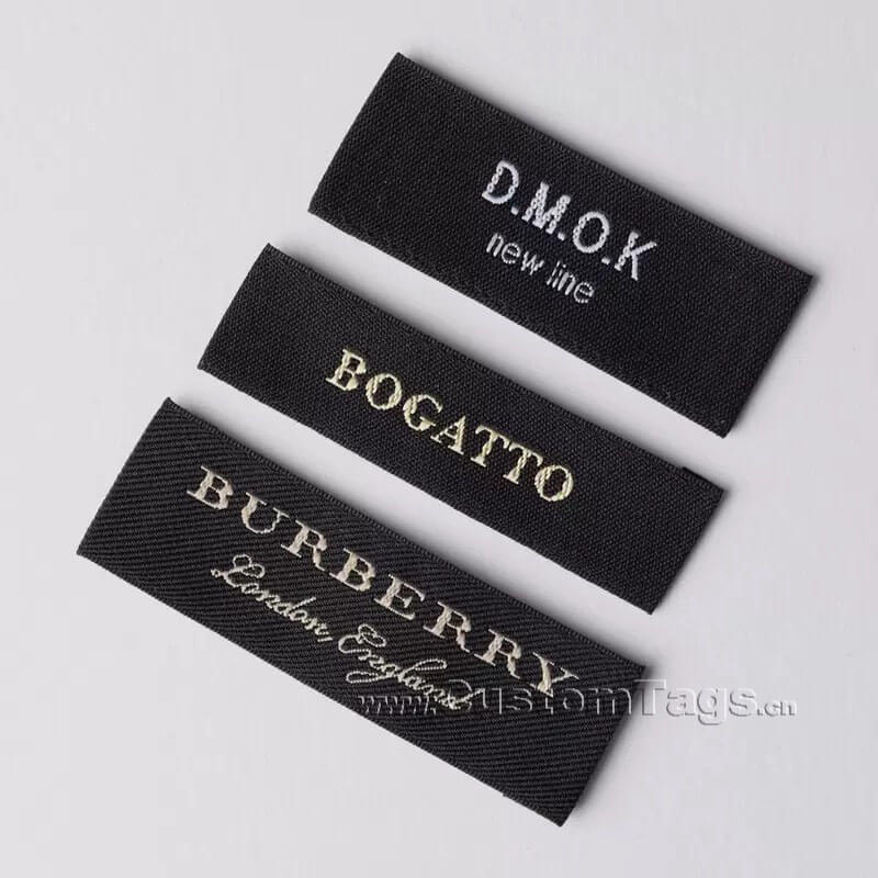 custom taffeta woven labels for clothing