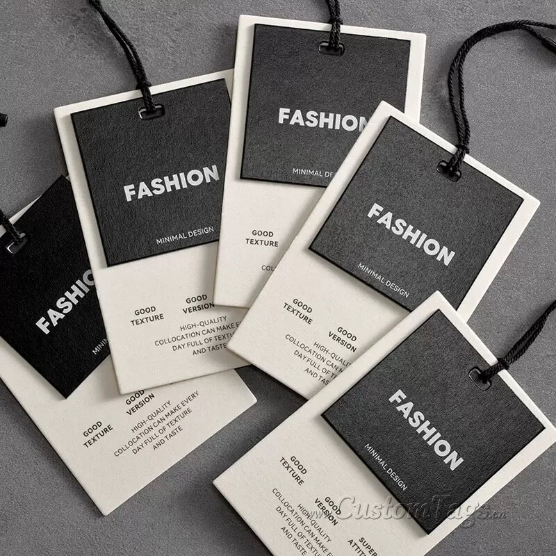 custom hang tags with string for clothing brand