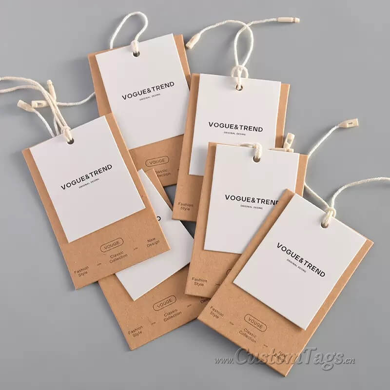 custom hang tags with string for clothing brand
