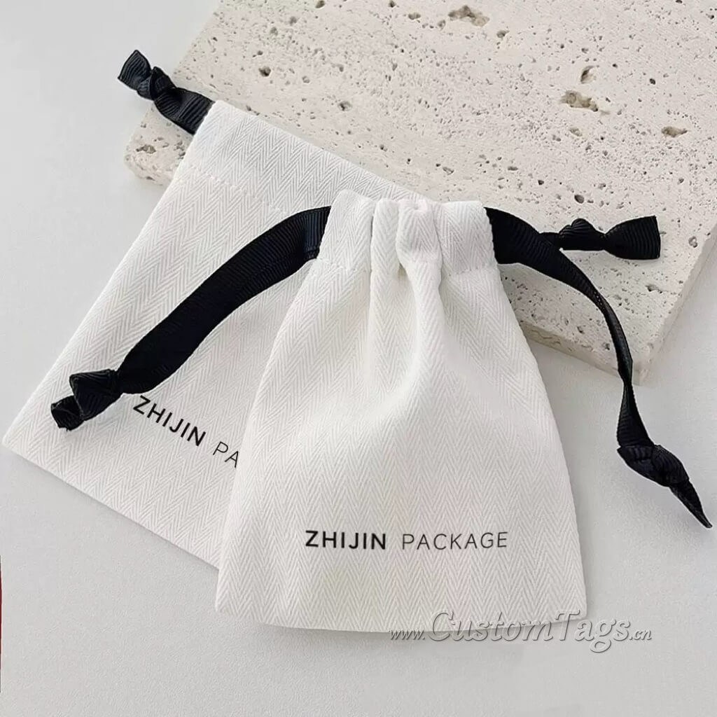 custom drawstring muslin bags with logo