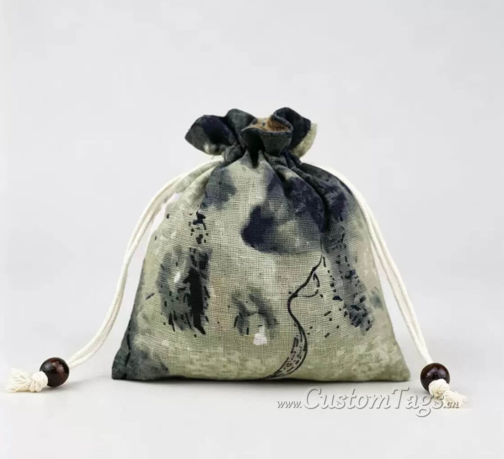 custom drawstring muslin bags with logo