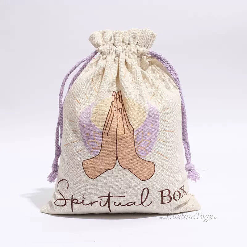 custom drawstring muslin bags with logo